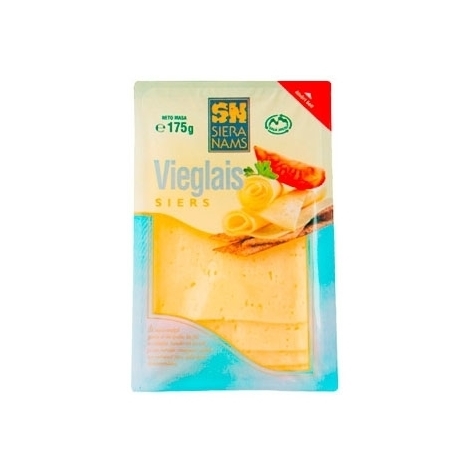 Сыр Vieglais нарезанный, 35%, 175г