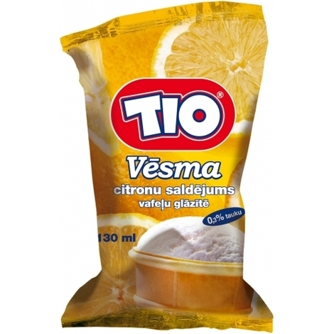 Saldējums TIO Vēsma vafeļu glāzītē, 130ml