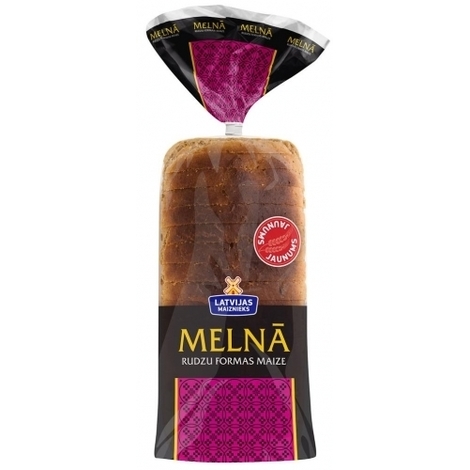 Melnā rudzu formas maize, Latvijas Maiznieks, 600g