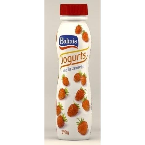 Dzeramais jogurts, meža zemeņu, Baltais, 290g