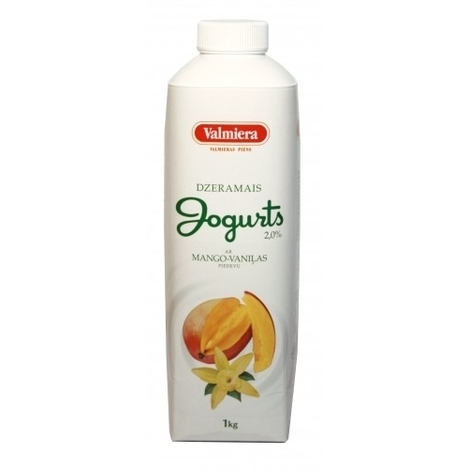 Drinking yogurt with mango-vanilla additive, Valmiera, 1kg