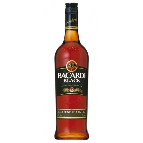 Rums Bacardi Black 37,5%, 0.7l